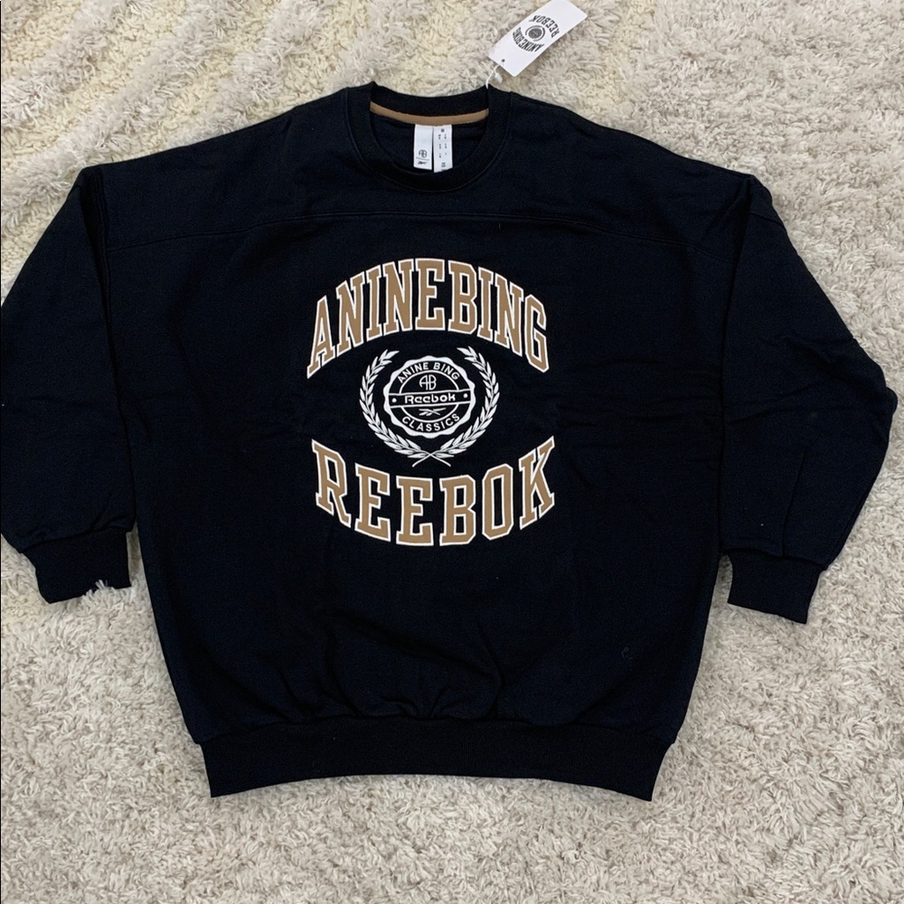 Anine Bing Reebok Black Pullover Sweater Women’s Size Small Medium & Large